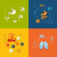 Medical flat infographic N59