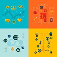 business flat infographic N85