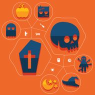 Halloween flat infographic N280