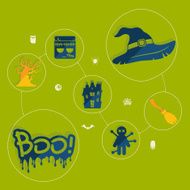 Halloween flat infographic N282