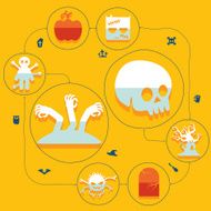Halloween flat infographic N283