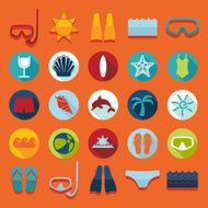 Set of summer tourism icons N22