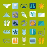 Set of summer tourism icons N24