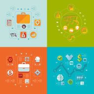 business flat infographic N86