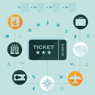 Set of summer tourism icons N30
