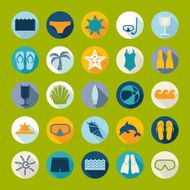 Set of summer tourism icons N36