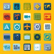 Set of summer tourism icons N37