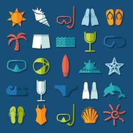 Set of summer tourism icons N38