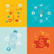 business flat infographic N87