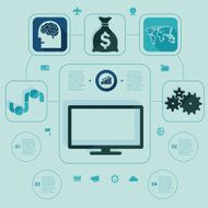 business flat infographic N88