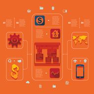 business flat infographic N92