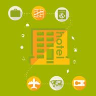 Set of summer tourism icons N40