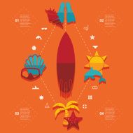 Set of summer tourism icons N43