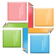 Abstract color arrows for infographics