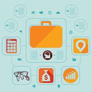 business flat infographic N96