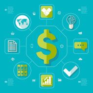 business flat infographic N98