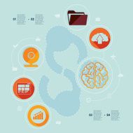 business flat infographic N99