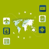 Set of summer tourism icons N45