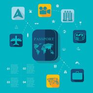 Set of summer tourism icons N49