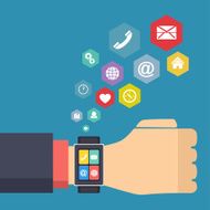 smart watch with icons
