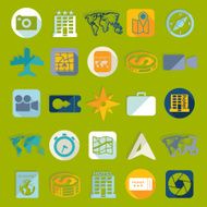 Set of summer tourism icons N50