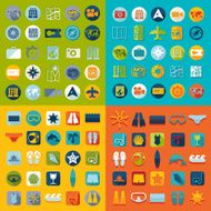 Set of summer tourism icons N51