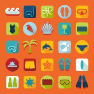 Set of summer tourism icons N53