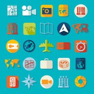 Set of summer tourism icons N54