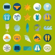 Set of summer tourism icons N55