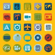 Set of summer tourism icons N56