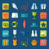 Set of summer tourism icons N57