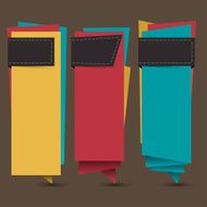 Colorful Origami Style Options Banner &amp; Card