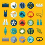 Set of summer tourism icons N60