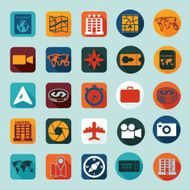 Set of summer tourism icons N61