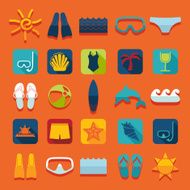 Set of summer tourism icons N62