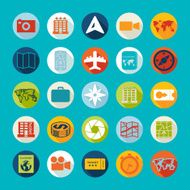 Set of summer tourism icons N63