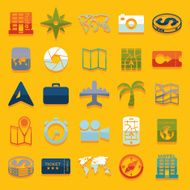 Set of summer tourism icons N65