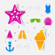 Set of summer tourism icons N66
