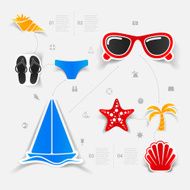 Set of summer tourism icons N67