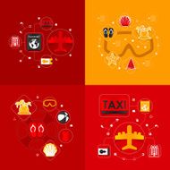 Set of summer tourism icons N73