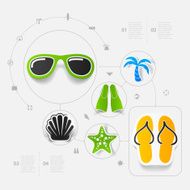 Set of summer tourism icons N74