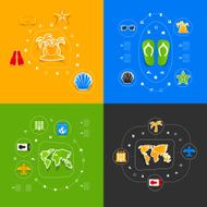 Set of summer tourism icons N81