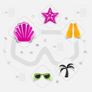 Set of summer tourism icons N83