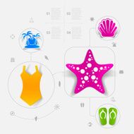 Set of summer tourism icons N85