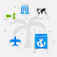 Set of summer tourism icons N87