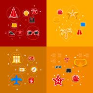 Set of summer tourism icons N91
