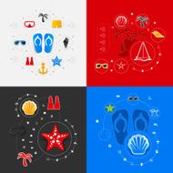 Set of summer tourism icons N92