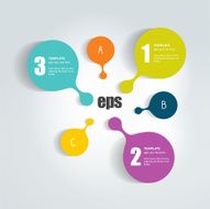 Connected circle speech diagram vector Infographic N2