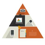 Modern triangle website template Colorful minimalistic option banner