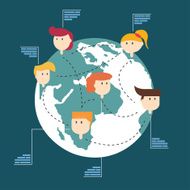 Digital marketing and social network concept infographic vector